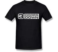 NEIOASVML meigui Men's 3 Doors Down Band 2015 Tour Logo T-Shirts Black Shirt