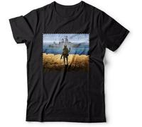 NEIOASVML Ukraine Postage Stamp Tshirt Russian Warship Go Yourself Snake Island T Shirt Black Mens
