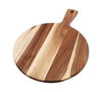 NEIQIUWING 1 tabla redonda de madera para pizza de 16 pulgadas con asa, bandeja para hornear pizza, tabla de cortar pizza, bandeja para servir pizza, utensilios de cocina