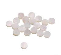 NEIQIUWING 12 puntos de inserción de nácar para guitarristas, 6 mm, color blanco, para guitarra, bajo, ukelele, banjo, mandolina, manualidades