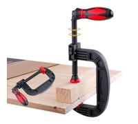 NEIQIUWING 2/3/4 Zoll C-Klemme für Holzbearbeitung, Starke Klemmkraft, Kunststoff-Gummi-Klemme