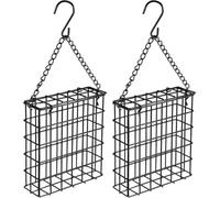 NEIQIUWING 2 comederos de sebo de metal resistente al aire libre para pájaros