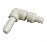 NEIQIUWING 3 conectores de manguera en forma de L de plástico para cafetera, 3 x 6 mm, ID/OD, codo de 90 grados, sistema de conexión seguro para manguera flexible en aparatos de cocina, color blanco