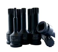 NEIQIUWING 3-Zoll-M5-M19-1/2-Zoll-Antriebs-Steckschlüsseladapter, 12-Punkt-Steckschlüsselbit