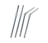 NEIQIUWING 304 Stainless Steel Bendable Straws designed for long term use in beverages Hot or Cold at Home or while Traveling (4pcs)