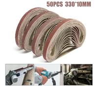 NEIQIUWING 50 Stück/Set 330 x 10 mm Schleifbänder für Bandschleifer