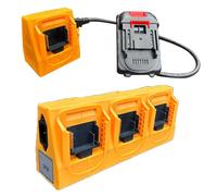 NEIQIUWING Adaptador convertidor de batería de 2 a 6 vías para Makita BL1830/BL1840/BL1850/BL1860, material PP, 130 x 95 mm, amarillo