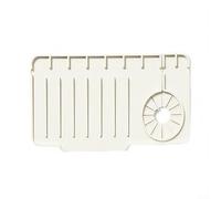 NEIQIUWING Alfombrilla de silicona para fregadero de 27 x 15 cm, con diseño de drenaje inteligente contra salpicaduras de agua, ayuda de cocina versátil para la organización de esponjas y, gris/beige