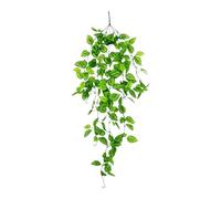 NEIQIUWING Artificial Silk Pothos Hanging Vine Wall Decor Green Leaf Planta