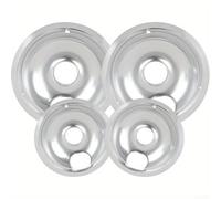 NEIQIUWING Bandeja de hierro cromado para cocina de gas, 6 y 8 pulgadas, resistente al calor, apta para lavavajillas, accesorios de cocina (6 + 8)