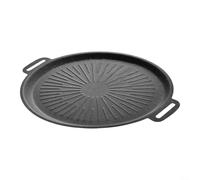 NEIQIUWING Bandeja de horno 28 x 35 cm, 4 cm de profundidad, para borde | Revestimiento de piedra de mayo, distribución uniforme del calor, asado bajo en grasa, tamaño 28 x 35 cm, para acampada