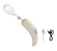 NEIQIUWING Batidor de huevos eléctrico de mano con 5 velocidades y 304 varillas de acero inoxidable | Batidora de cocina inalámbrica para batir huevos, crema y batería (A)