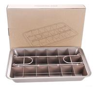 NEIQIUWING Brownie - Bandeja para hornear cuadrada (31,5 x 20 cm, antiadherente, apta para horno, para brownies y pasteles, para placa de metal robusta)