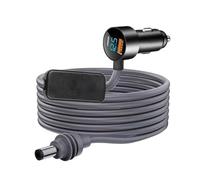 NEIQIUWING Cargador de coche 3 en 1 para Starlink Mini con QC3.0 y PD3.0, 60 W, cable de carga USB C dual 12 V-24 V, cable de alimentación DC impermeable con indicador de voltaje LED para coche
