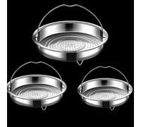 NEIQIUWING Cesta de vapor de acero inoxidable con asa, bandeja de vapor, rejilla de goteo