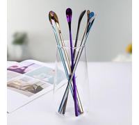 NEIQIUWING Cuchara de acero inoxidable de 19,3 cm para derretir cera y barniz, varilla agitadora para jabón DIY