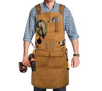 NEIQIUWING Delantal para soldar con múltiples bolsillos, protección contra la contaminación, 1 unidad