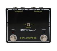 NEIQIUWING Dual Reverse Loop Box Versátil Funcionalidad Guitarra Efectos Afinador Salida Alimentación Interruptor Pedal Simplifica las piezas