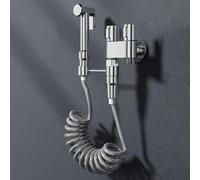 NEIQIUWING Ducha higiénica para baño, bidé, alcachofa de ducha, doble salida, válvula de ángulo