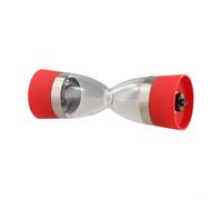 NEIQIUWING Elegante molinillo de pimienta con diseño de embudo con dial giratorio para molienda gruesa y fina, así como indicador de nivel de llenado de material resistente (rojo)