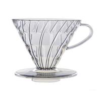 NEIQIUWING Goteador de café transparente para infusión manual con estructura en espiral para 1-2 tazas, soporte de filtro de plástico para disfrutar del café, extracción uniforme, fácil de limpiar