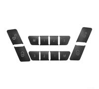 NEIQIUWING Juego de 12 piezas de memoria para asiento y pomo de puerta para Mercedes-Benz GLK ML GL A B C E CLA CLS GLA GLE GLS, interior decorativo para piezas de repuesto de ABS, plata y negro