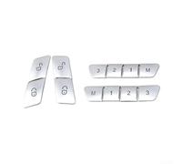 NEIQIUWING Juego de 12 piezas de memoria para asiento y pomo de puerta para Mercedes-Benz GLK ML GL A B C E CLA CLS GLA GLE GLS, interior decorativo para piezas de repuesto de ABS, plata y negro