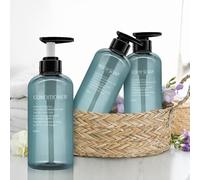 NEIQIUWING Juego de 3 botellas de jabón reutilizables de 500 ml para champú, gel de ducha y jabón de manos