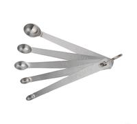 NEIQIUWING Juego de 5 cucharas medidoras para hornear y condimentar, dosificación precisa de pellizco a gota, herramienta de cocina de acero 304 duradero con anillo
