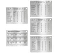 NEIQIUWING Juego de 5 imanes de acero inoxidable con tabla de conversión para utensilios de cocina