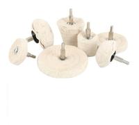 NEIQIUWING Juego de 7 almohadillas de pulido para taladro: cónicas, cilíndricas, en forma de T, en forma de seta, para metal, acero inoxidable, aluminio, madera, plástico, cerámica, vidrio y relojes