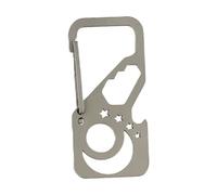 NEIQIUWING Llavero de titanio para exteriores con mosquetón, resistente y multifuncional