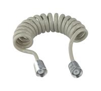 NEIQIUWING Manguera telescópica de alimentación de agua con muelle para lavadora, color gris, 0,5 - 2 m, PVC, 0,6 MPa