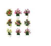 NEIQIUWING Mini flor de bonsai realista para la decoración colorida del hogar y la oficina