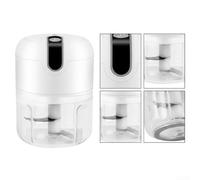 NEIQIUWING Mini picadora eléctrica de 250 ml, recargable por USB, para ajo, cebolla y comida para bebés, picadora compacta inalámbrica con piezas desmontables para facilitar la limpieza(1)