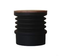NEIQIUWING Molinillos de café de silicona con tapa de madera, lata individual para limpieza eficiente y dosificación de granos de espresso, apto para muchos modelos, negro (tapa de madera)