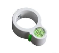 NEIQIUWING Nivel de burbuja para taladro Spirit Level, herramienta de nivelación circular precisa de ABS para decoración de pared, colgar fotos y tendido de tuberías, blanco (verde)