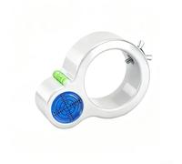 NEIQIUWING Nivel de burbuja para taladro Spirit Level, herramienta de nivelación circular precisa de ABS para decoración de pared, colgar fotos y tendido de tuberías, color blanco (azul)