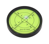 NEIQIUWING Niveles redondos de precisión de metal 60 x 10 mm para niveles de burbuja, alta precisión para nivel de espíritu con líquido verde/blanco para taller y alineación de dispositivos (B)