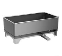 NEIQIUWING Organizador de fregadero con soporte para cepillo y estante para paños de cocina, caño giratorio 360° para esponjas y productos de limpieza, estante de cocina inoxidable para fregadero y