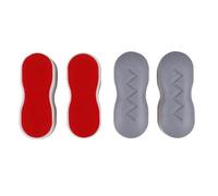 NEIQIUWING Pack de 4 topes de asiento de inodoro ABS y TPE para asiento de inodoro, 4,5 x 2 x 1,8 cm, antideslizante, color blanco