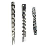 NEIQIUWING Para soporte de llave de vaso de 1/4", 3/8", 1/2" con 8 clips para guardar herramientas en el riel