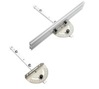 NEIQIUWING Para transportador de ángulos con calibrador de inglete ajustable y tope para sierras circulares de mesa