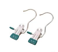 NEIQIUWING Pinzas para la ropa con ganchos, diseño de 3 puntas para colgar y secar ropa, calcetines y sombreros, ahorra espacio, sin marca, robustas para el hogar, 5 unidades (verde)