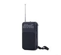 NEIQIUWING Radio Portátil Pequeña AM/FM - Transistor con Batería Recargable y Pilas AA, Auriculares, 11cm Compacta para Viajes, Emergencias y Personas Mayores(Black)