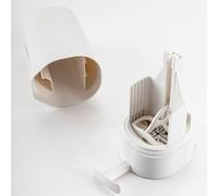 NEIQIUWING Rallador de barra de jabón, soporte de pared impermeable con mango para jabones sólidos, material ABS, 155 × 125 mm, color blanco