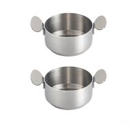 NEIQIUWING Recipiente para salsas para restaurante, cocina, 9 x 5,5 cm | Diseño apilable, ahorra espacio, liso para superficie, fácil de limpiar, juego de 2 unidades