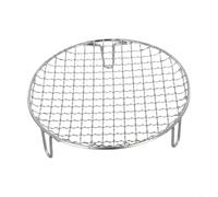 NEIQIUWING Red de barbacoa de acero inoxidable para camping al aire libre y barbacoa en casa, bandeja de horno de rejilla redonda con patas