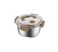 NEIQIUWING Robusto contenedor de alimentos a prueba de fugas con tapa de cierre, refrigerador, fácil limpieza para almuerzo, aperitivos, almacenamiento de plata (1100 ml)
