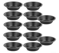 NEIQIUWING Round Pie Pan Nonstick Carbon Steel 6/12 Pcs Baking Set for Bread Tarts, Quick Heat Conduction With Scratch-Resistant Edge for Home Bakeries (12pcs)